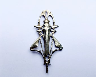 Art Nouveau Grasshopper Brooch