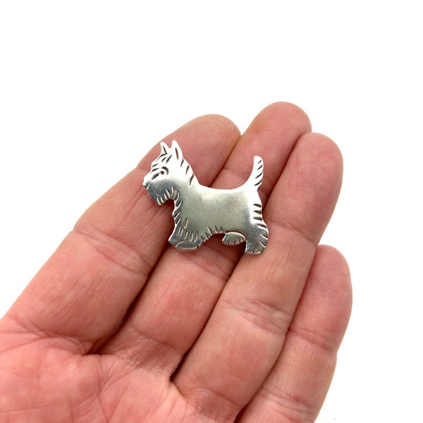 Deco Scotty Dog Brooch