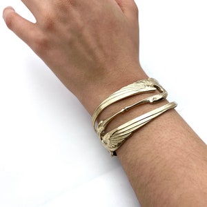 Jugendstil Kranich Armband in Bronze
