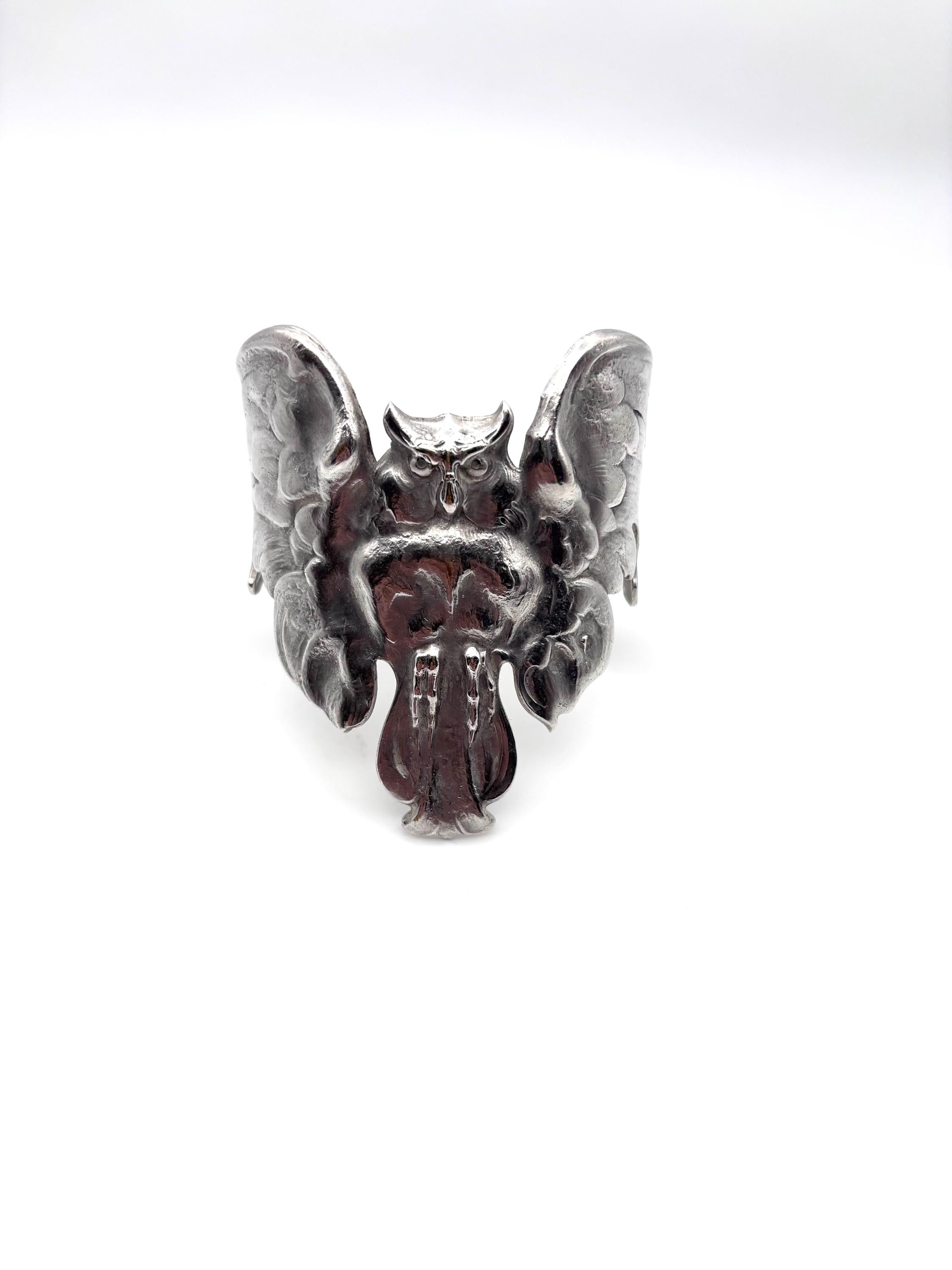Silver Plated Owl Cuff
