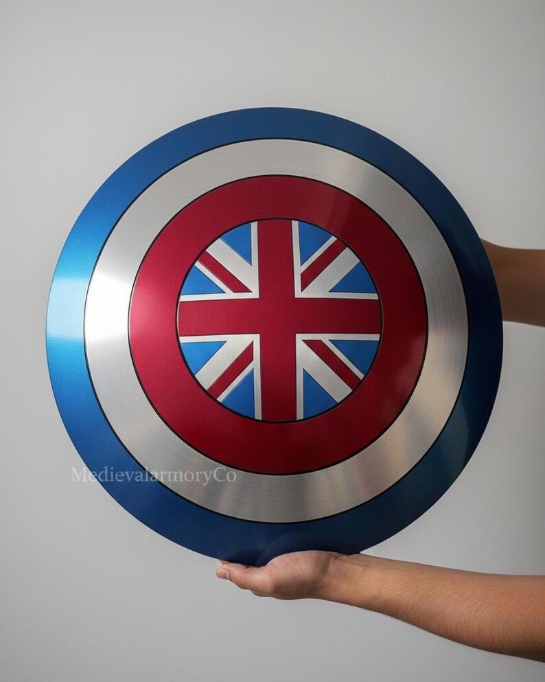 Captain Carter Shield Union Jack aluminium cosplay prop replica superheld kostuum display cadeau afbeelding 3
