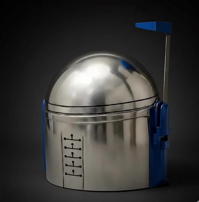 Mandalorian Helmet | Blue Mandalorian Armor Helmet | Star Wars Cosplay Helmet | Collector Display Prop Blue Mandalorian Armor image 5