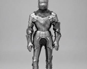 Armatura da cavaliere in acciaio indossabile, cosplay da crociato, regalo di rievocazione LARP per lui