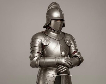 Armatura da cavaliere gotico fatta a mano in acciaio pieno / Armatura medievale indossabile, espositore indossabile per cosplay LARP