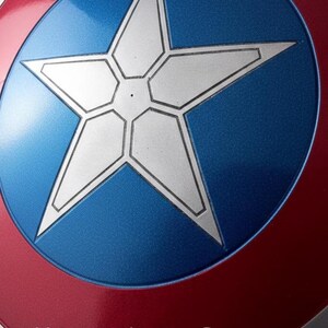 Handmade Captain America Shield Replica | Metal Superhero Shield | Cosplay Prop & Wall Decor | Marvel Inspired Gift image 4