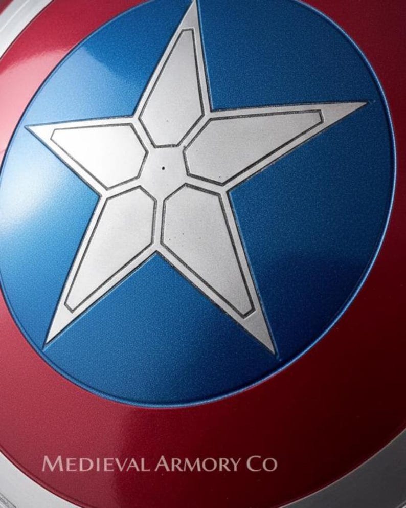 Handmade Captain America Shield Replica | Metal Superhero Shield | Cosplay Prop & Wall Decor | Marvel Inspired Gift image 4