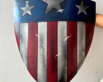 Handmade  ALUMINIUM Captain America Shield – Superhero Cosplay Prop, Comic Con Decor, Collector Display