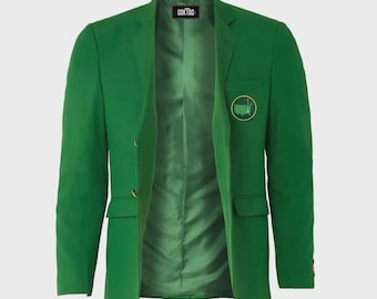 Blazer verde de golf para hombre con botones dorados, chaqueta deportiva clásica