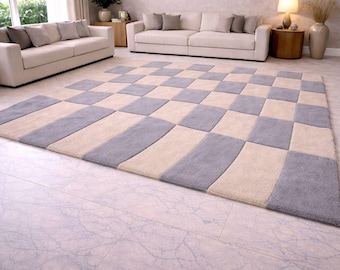 Harmony Grid Rug – Balanced Lines in Soft Neutral Elegance