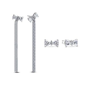 Dazzling Bow Earring Stack Set
