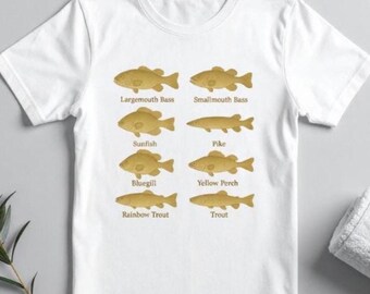 Fish of the Northeast T-Shirt | 90's style Fish Chart