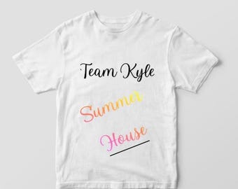 Team Kyle Summer House Tee | Pastel Script Vacation Shirt