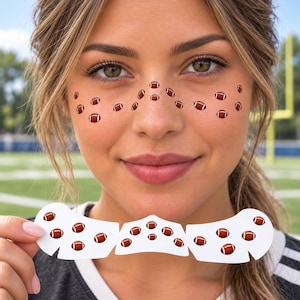 Tillfälliga ansiktstatueringar med fräknar i fotboll | Matchdags-cheerleading, Homecoming (6-pack)