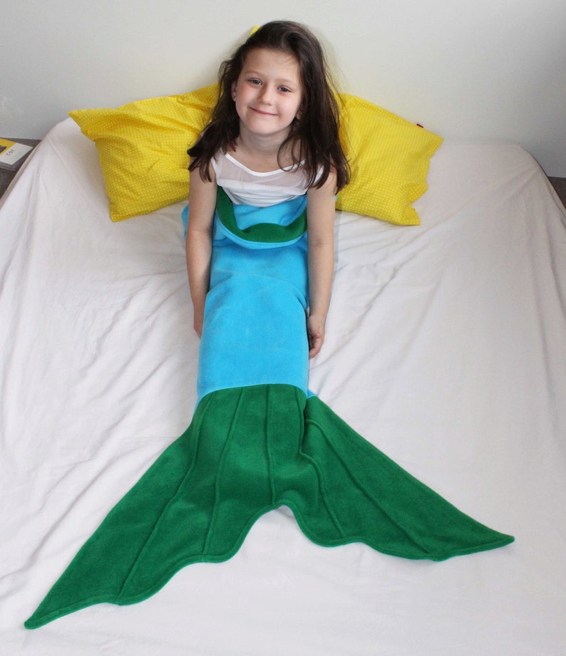 Mermaid Tail Blanket for Children Cozy Warm Kid Wrap Blanket Etsy