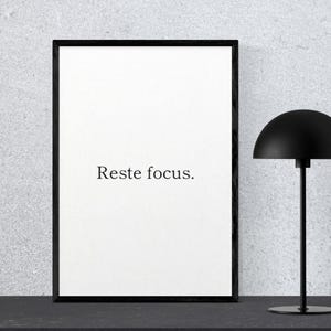 Plakat motywacyjny do koncentracji i dyscypliny – inspirujący cytat o produktywności – dekoracja do rozwoju osobistego – minimalistyczny plakat