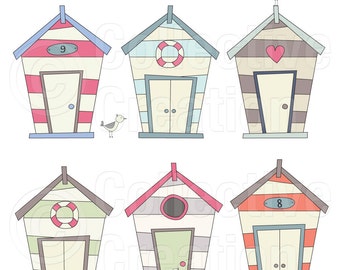 Beach House Digital Clip Art - Personal and Commercial Use