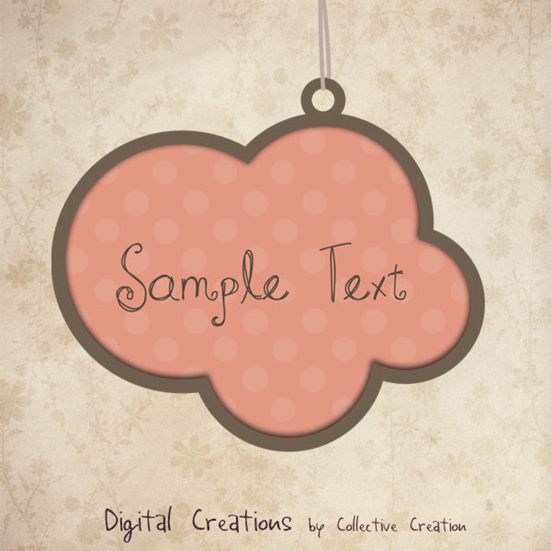 Hanging Tags Digital Clipart Set Ideal for Scrapbooking Etsy