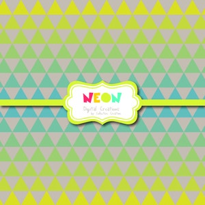 Neon Digital Paper Background Set Commercial and Personal Use Digital Scrapbooking, Invitations, Art and Craft image 2