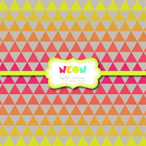 Neon Digital Paper Background Set Commercial and Personal Use Digital Scrapbooking, Invitations, Art and Craft image 3