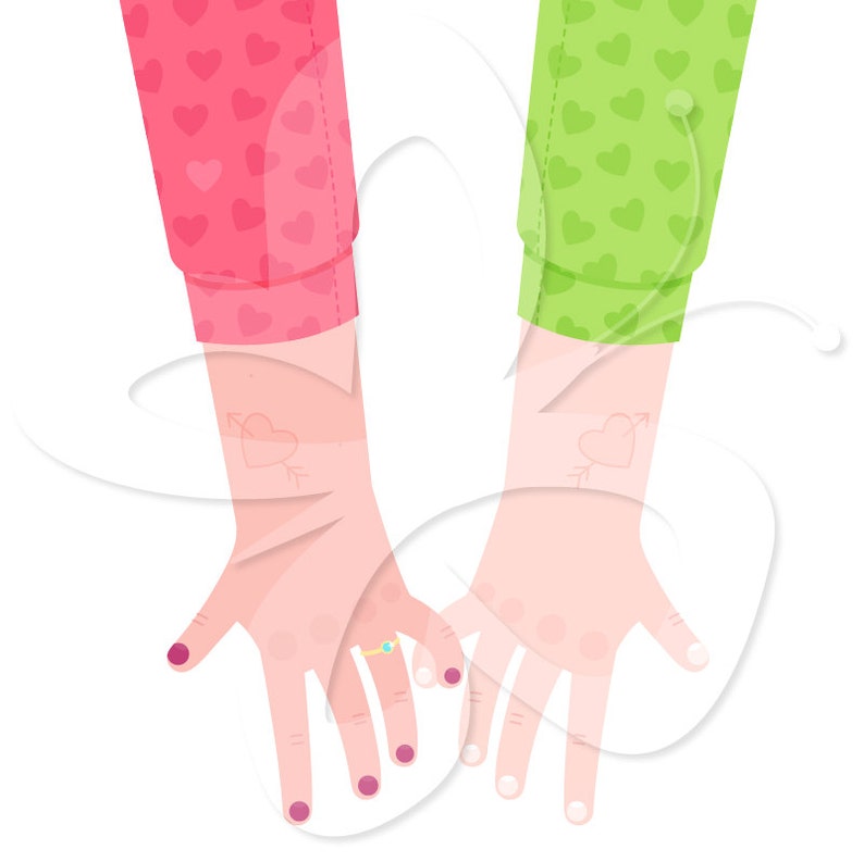 Love Hands Digital Clip Art Clipart Set Personal and - Etsy