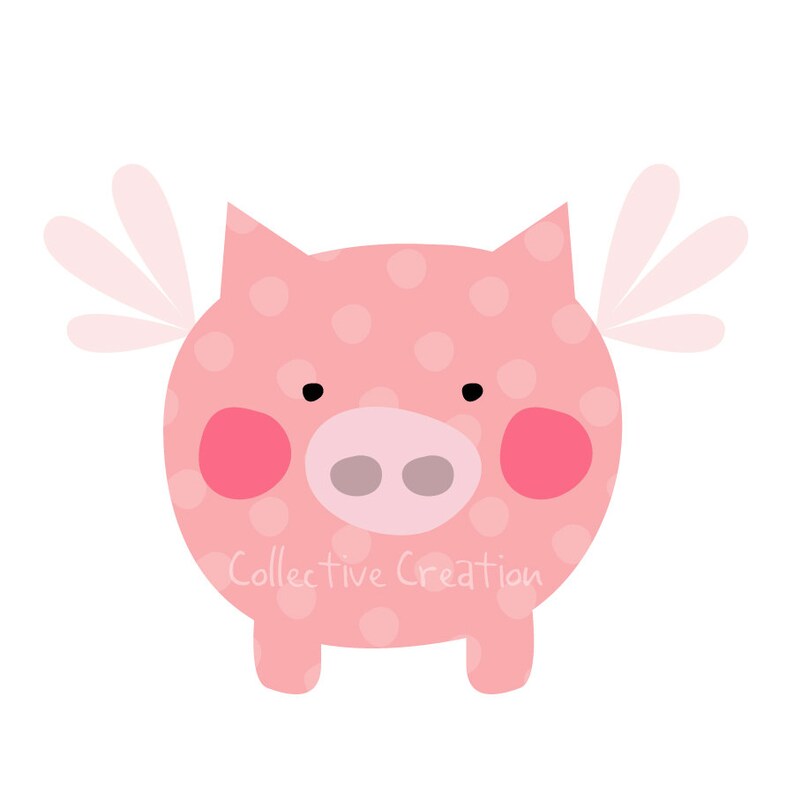 When Pigs Fly Digital Clip Art Set Ideal for Scrapbooking, Card Making and General Paper Crafts image 3