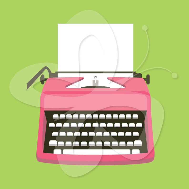 Typewriter Digital Clip Art Set Personal and Commercial Use Etsy