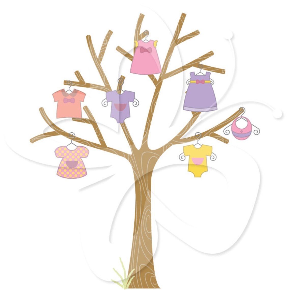 Baby Clothes Trees Digital Clip Art Clipart Set Personal and Etsy
