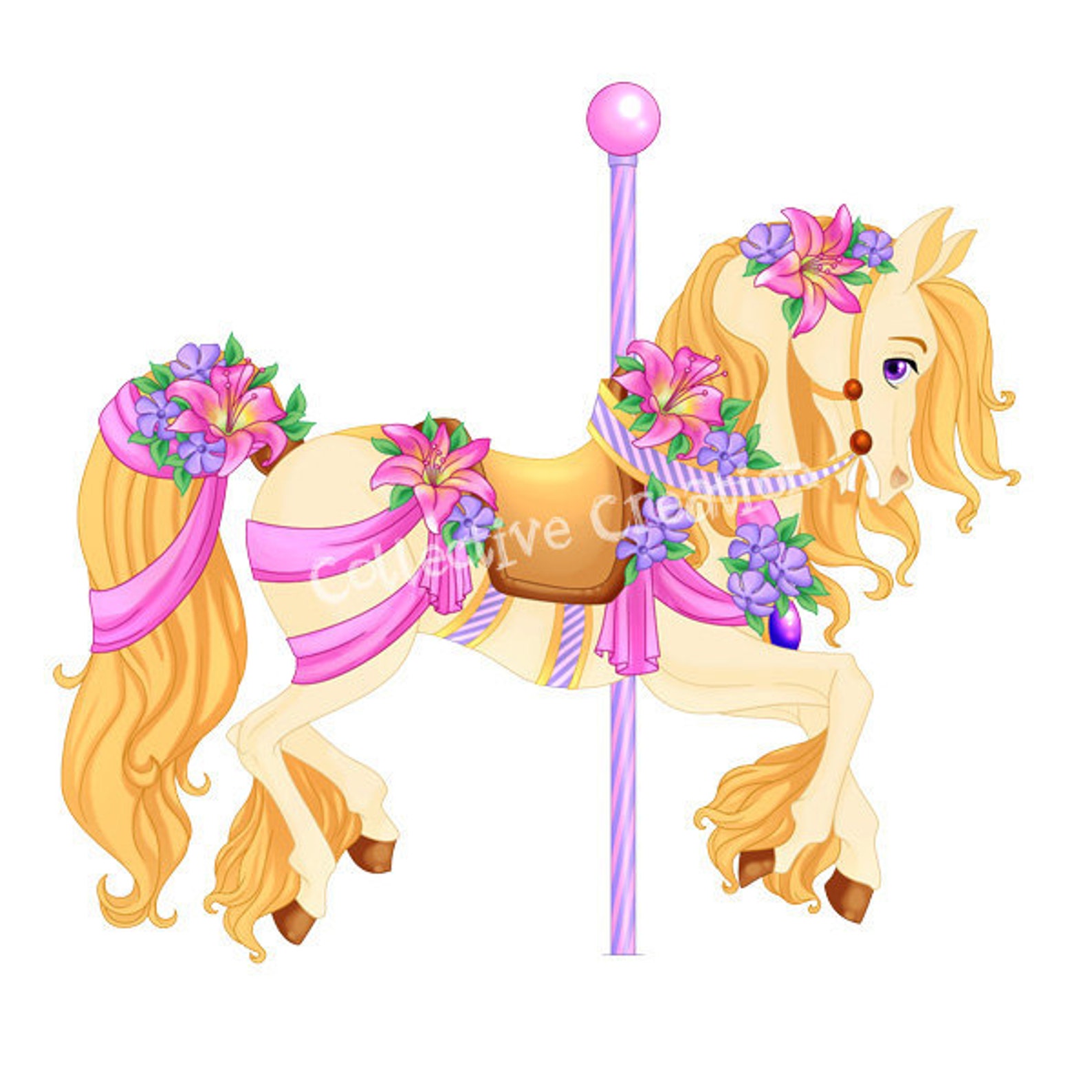 carousel-horse-clipart-great-for-scrapbooking-cardmaking-etsy