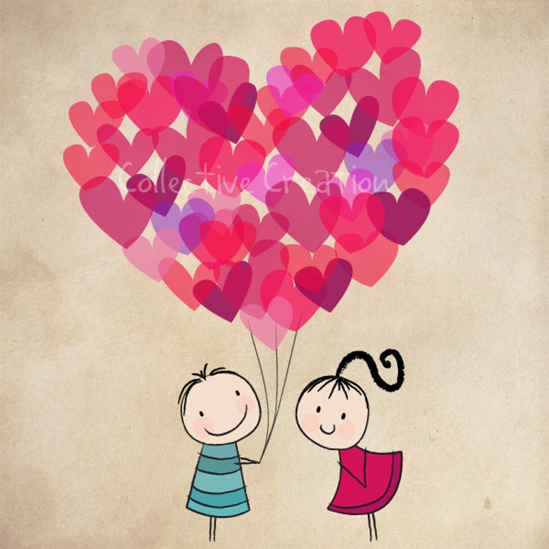 Be My Valentine Digital Clip Art Set Commercial and Personal Use - Etsy