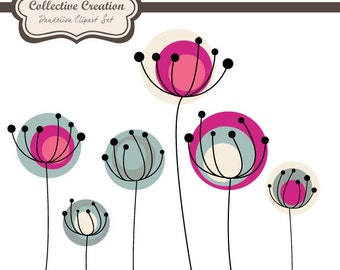 Dandelion Clipart Set - Great for Scrapbooking, Cardmaking and Paper Crafts