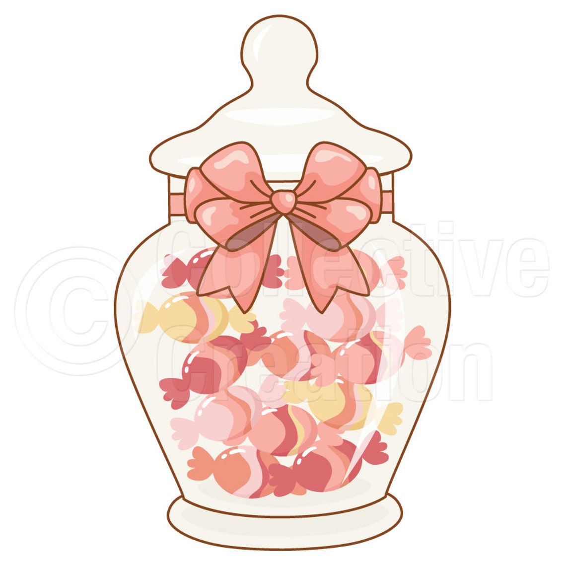 Candy Jars Digital Clipart Clip Art Commercial and Personal Etsy