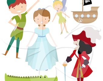 Peter Pan Digital Clip Art Set - Personal and Commercial Use