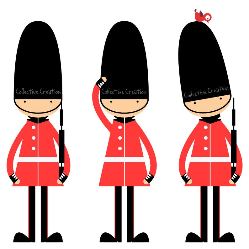 Queen's Guards Digital Clipart Clip Art for Commercial and Personal Use image 1