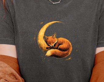 Chemise Celestial Fox Comfort Colors : T-shirt graphique Goblincore Cottagecore