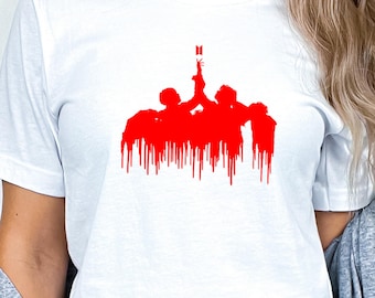 Camiseta Kpop Army, Camiseta de atuendo de concierto, Camiseta con silueta de grupo de fans, Camiseta con estampado Drip, Camiseta de fan de Kpop, Camiseta estética de concierto