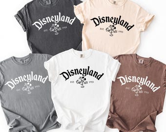 vintage chemise Disneyland Est 1955 Comfort Colors®, chemises famille Disneyland, chemise voyage Disney, chemise Disneyland, chemises vacances Disney