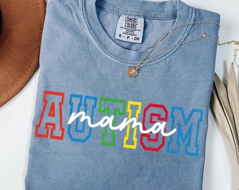 Chemise maman autisme Comfort Colors®, chemise maman autiste, chemises autisme, cadeau pour maman autiste t-shirt, sensibilisation à l'autisme, neurodiversité