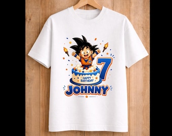 Personalized Inspired  Goku Birthday Shirt, Poke Party Theme, Birthday Boy Squad Shirts,Son Goku Birthday Shirt, Manga Dragon Shirt