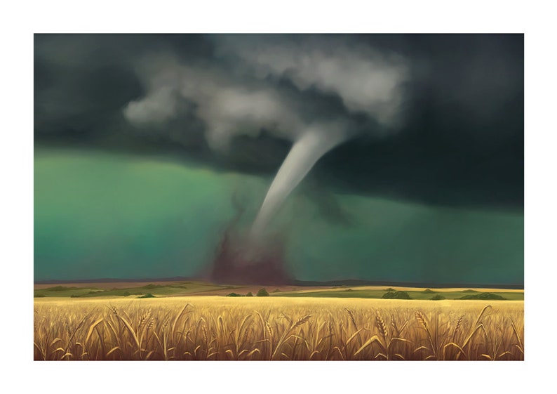 Tornado Painting Print Plight on the Plains image 8