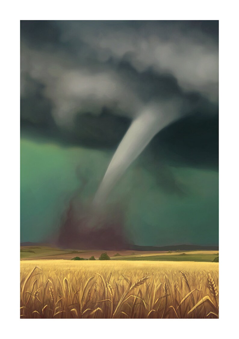 Tornado Painting Print Plight on the Plains image 9
