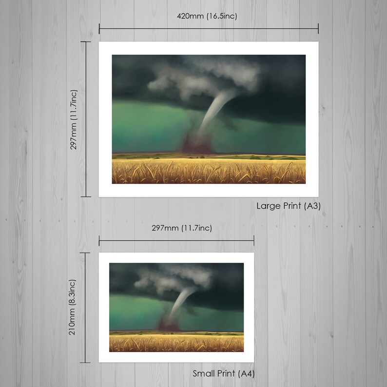 Tornado Painting Print Plight on the Plains image 4