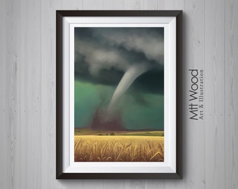 Tornado Painting Print - Plight on the Plains