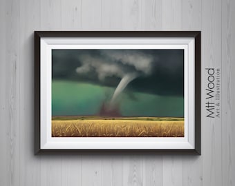 Tornado Painting Print - Plight on the Plains