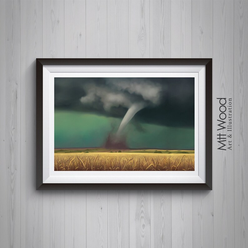 Tornado Painting Print Plight on the Plains image 1