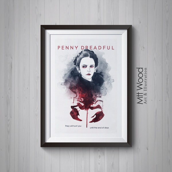 Penny Dreadful Print - Vanessa Ives, They Will Hunt You Poster Illustration