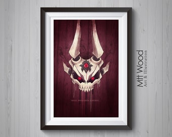 Zelda Print - Phantom Ganon Masken Kunstwerk