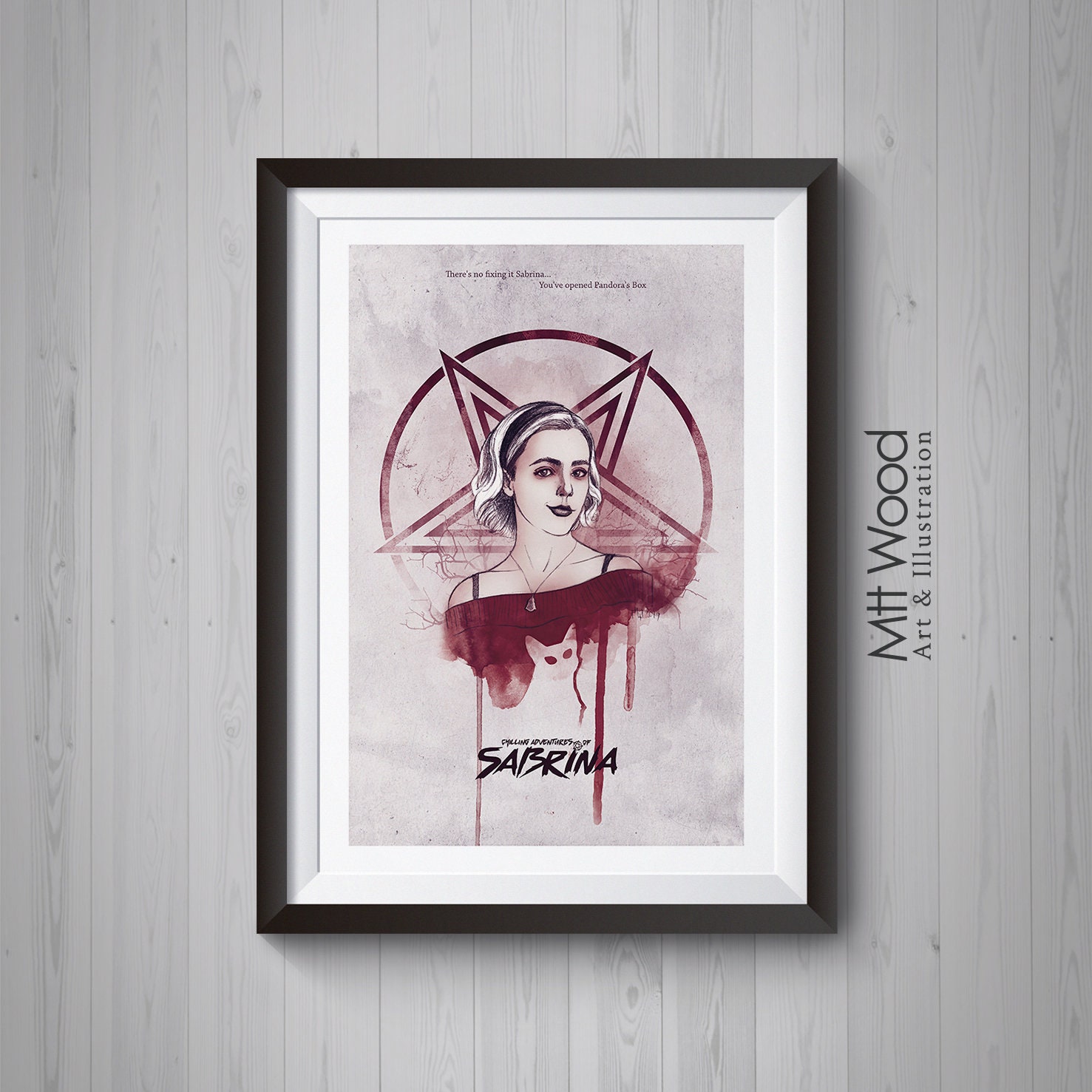 Sabrina　4枚セット　200×200mm アクリル画 Sabrina Print - Chilling Adventures of Sabrina: Pandora's Box