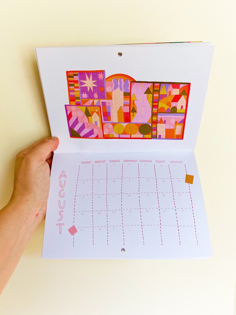 2021 Calendar A5 size cottage core quilts wholesome new year Etsy