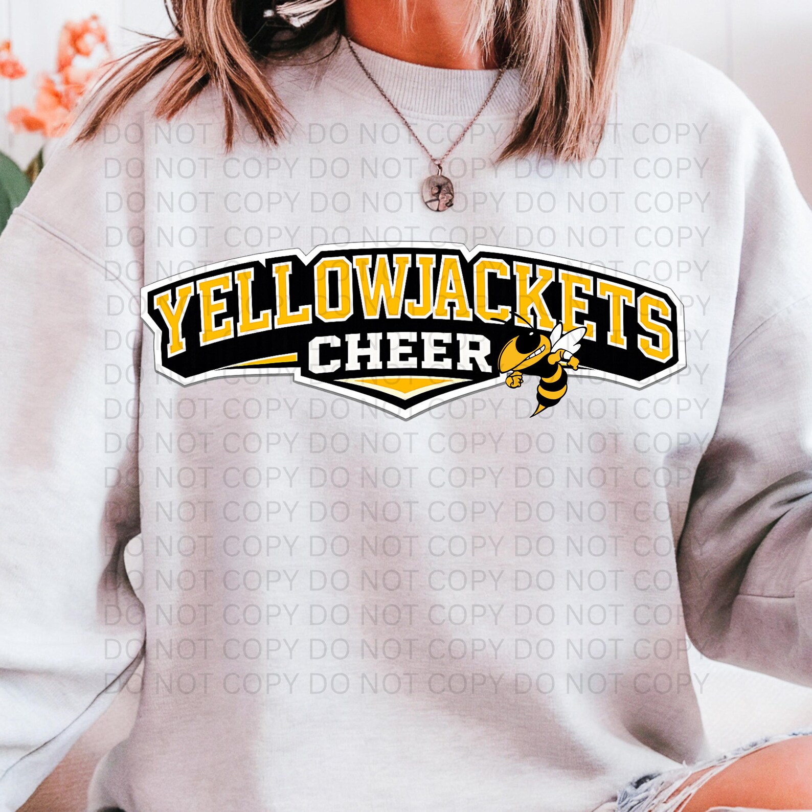 Yellowjackets Cheer PNG Bundle School Spirit Mascot Cheer Team