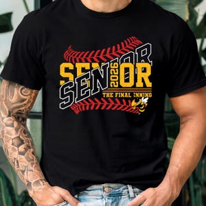 Senior 2026 Baseball PNG Design, Yellowjackets Game Day Shirt (PNG)